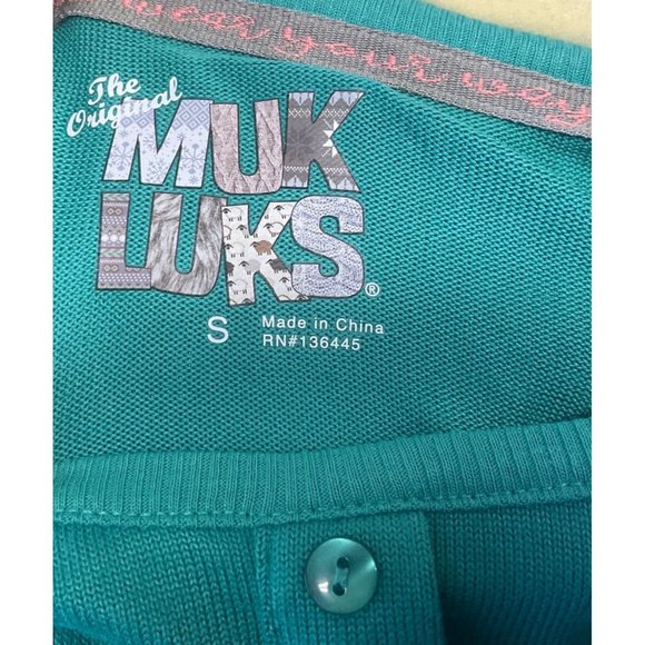 Muk Luks Woman's Green Pullover Sleep Top Size Small New - Picture 3 of 7